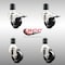 Service Caster 3 Inch 316SS Soft Rubber Swivel 1-7/8 Inch Stem Caster Lock Brake SCC, 2PK SCC-SS316TTLEX20S314-SRS-2-S-2-178 - alternate 4